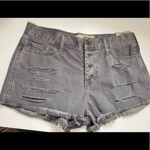 Hollister distressed cut off shorts
